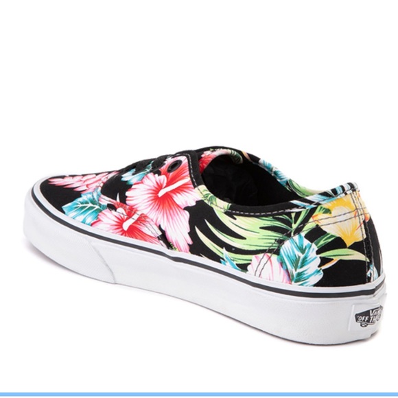 🚫SOLD🚫Vans Woman’s Authentic Hawaiian Floral Skate Shoe - Black - Picture 7 of 13